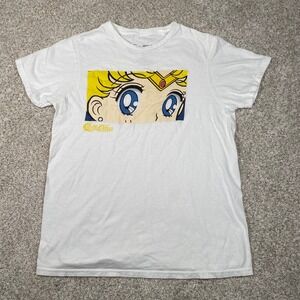 Sailor Moon Eyes Graphic White T-Shirt‎ - Anime Manga Cartoon Tee Small Her Eyes